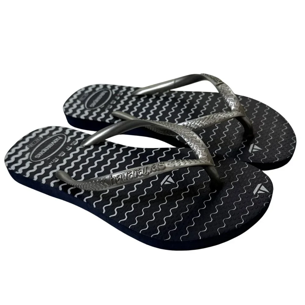 Havaianas Slim Oceano Flip Flop Sandals Navy Blue Youth‎ 2